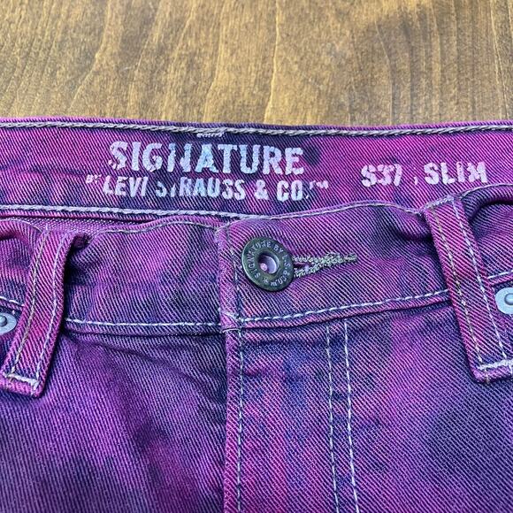 Levi's Custom Garment Dyed Marble Effect Hand Painted S37 Slim Jean Mens 30x30 - Picture 5 of 14
